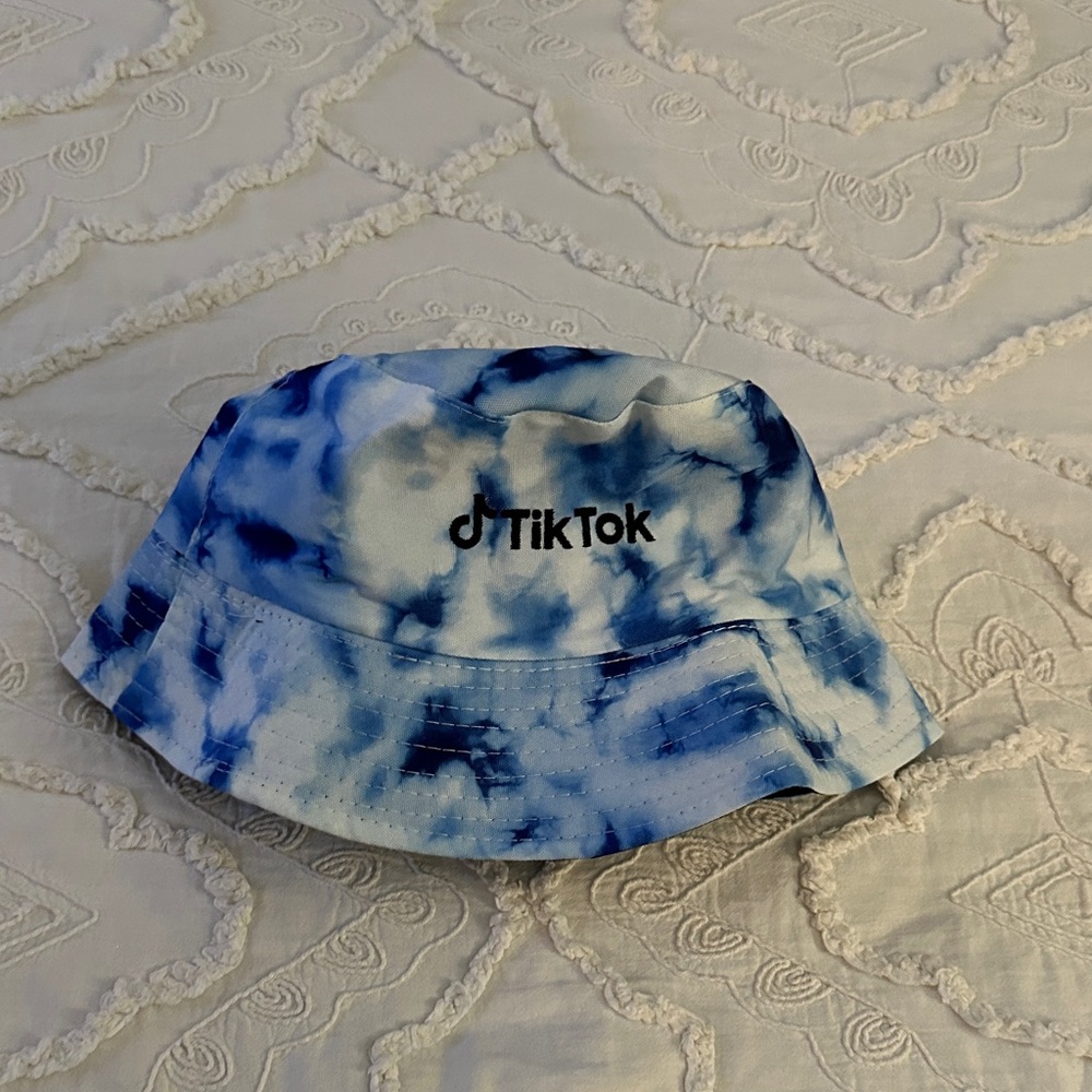 TikTok Blue Tie-Dye Bucket Hat